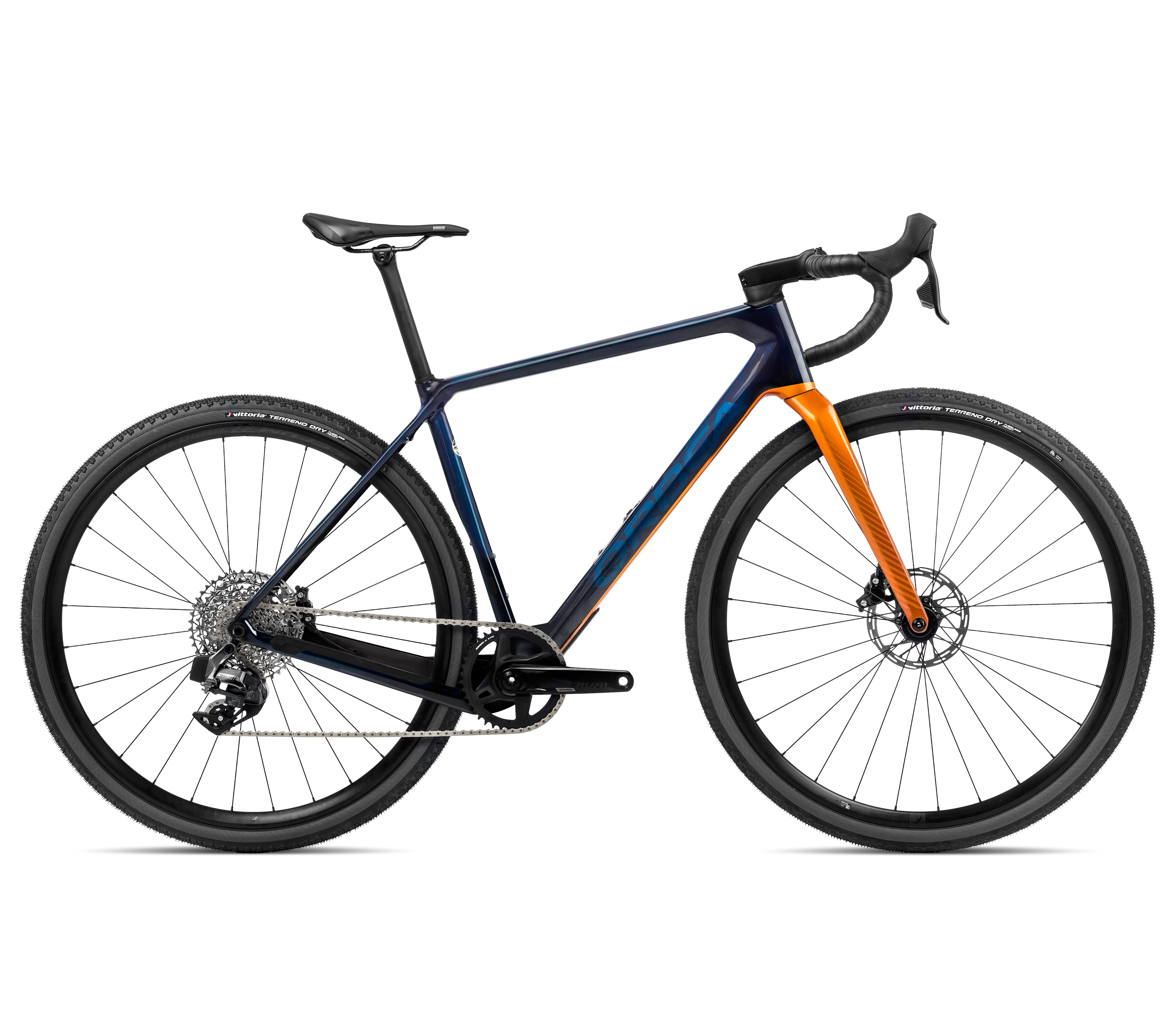 Produktbild Orbea Terra M31eTEAM 1X 2023 Blue Carbon View-Leo Orange (Gloss)